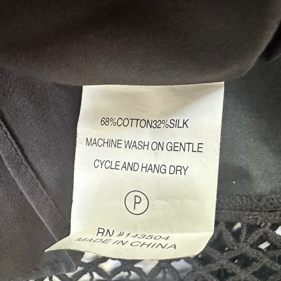 Marie Oliver Day Dress Black Size Medium Babydoll Silk Cotton Loose Fit - Picture 5 of 7